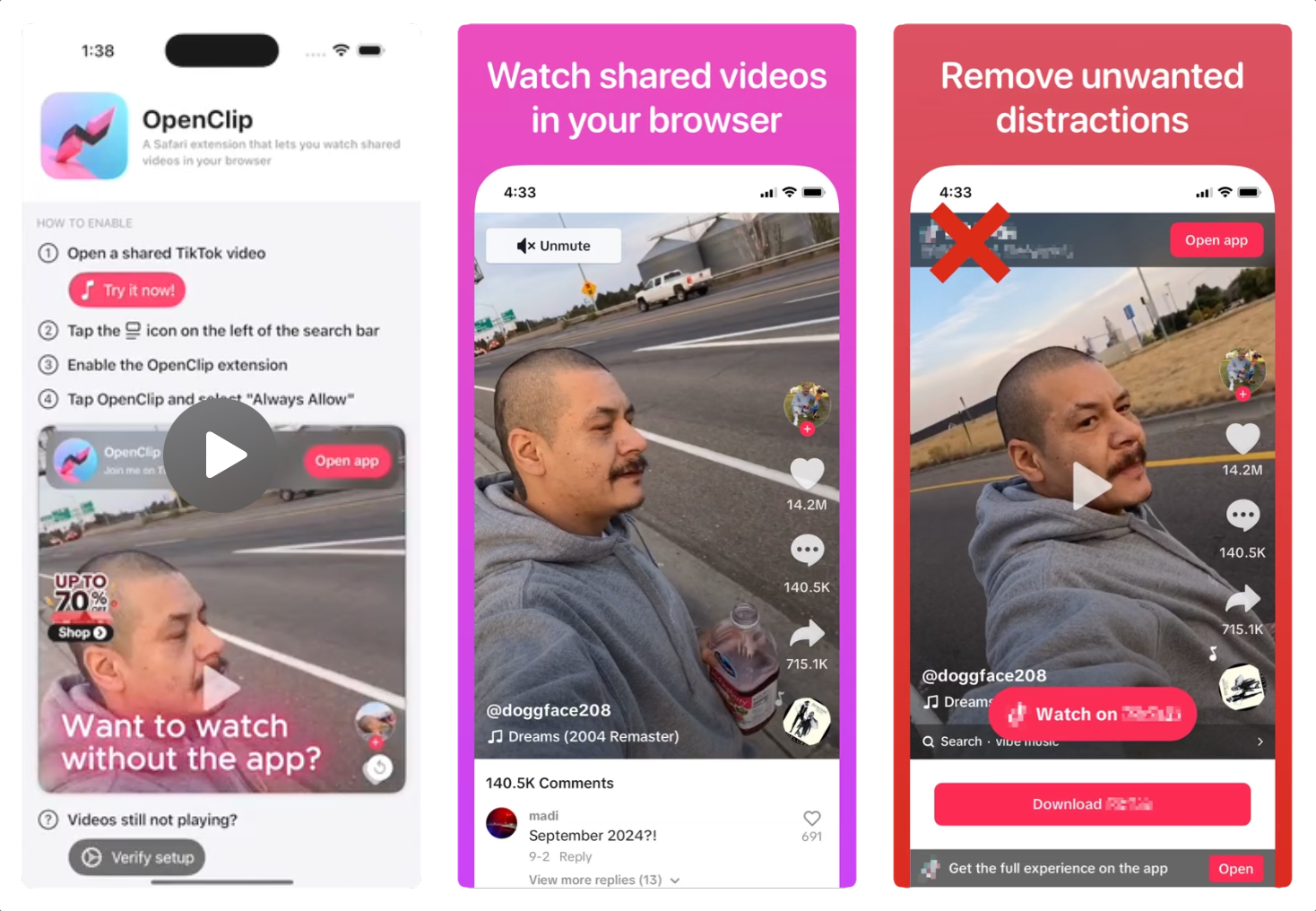openclip screenshots
